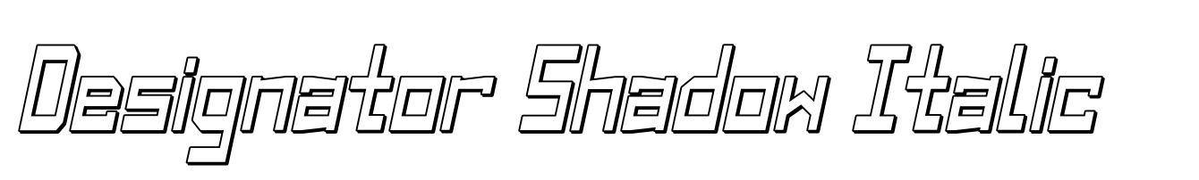 Designator Shadow Italic